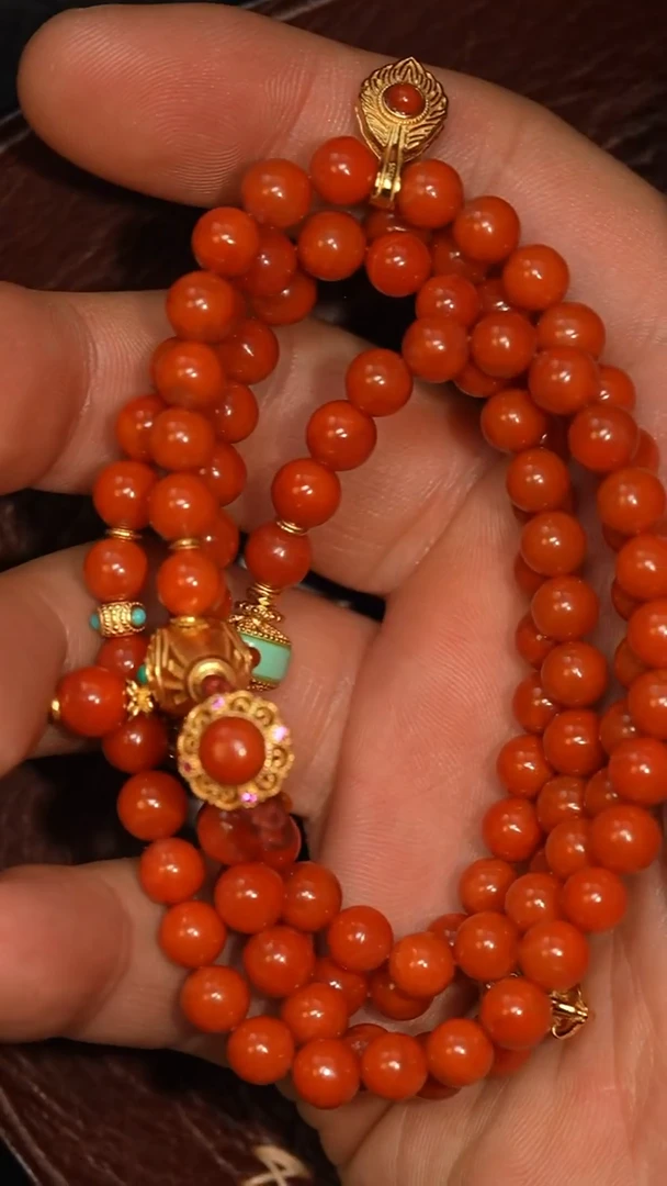 颈饰未镶嵌南红玛瑙冲赛康胡子哥，DIY一