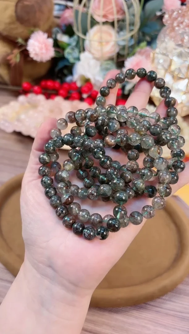 【闪购商品】水晶手链未镶嵌DFC0022绿幽灵8+