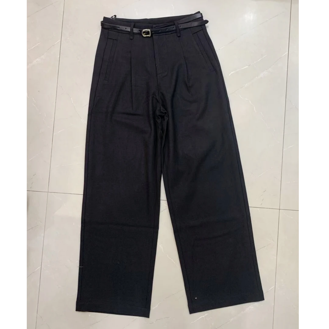 祥好服饰 秋季黑色直筒裤 A6002