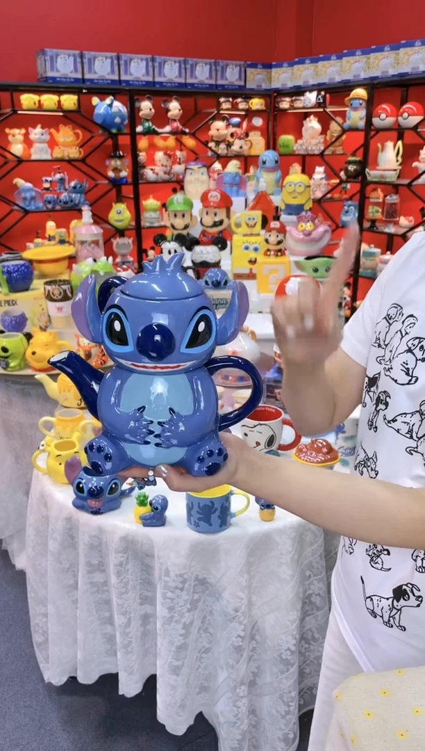 【闪购商品】.@@陶瓷史迪奇一体水壶