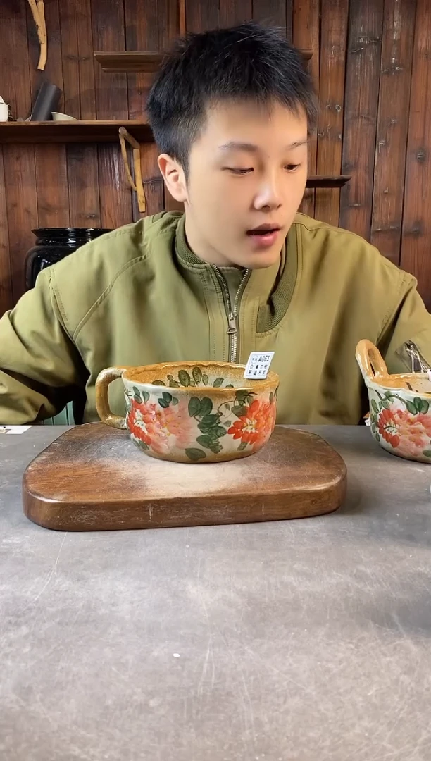 碗061瑕，手工手绘，超值陶瓷