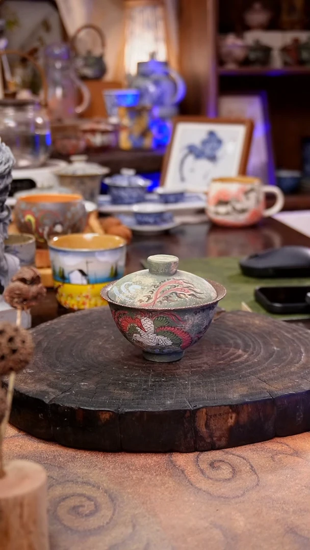 杯子凤凰手工手绘手工手绘