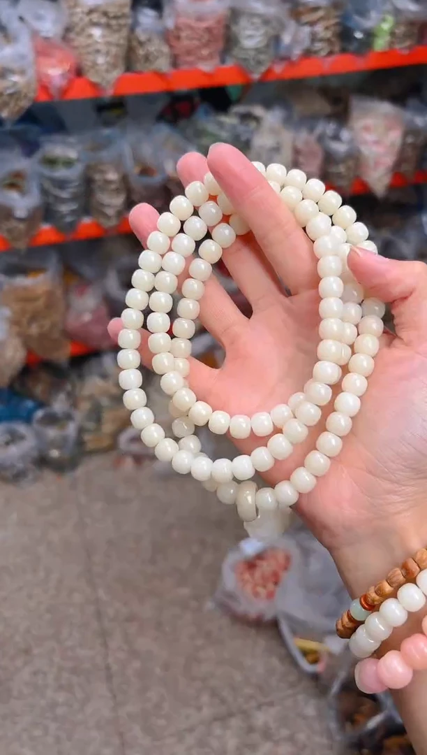 吊坠菩提根/象牙果荔枝栋小卡桶珠108项链