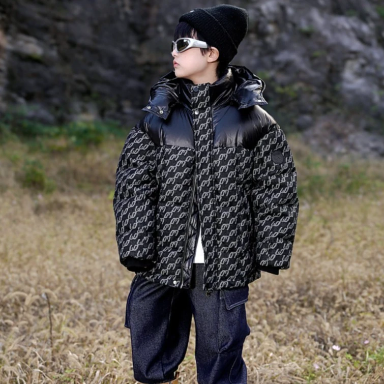 吉米妈【腰果花】90白鸭绒儿童羽绒服抗寒保暖冬装冬季加厚YRW245