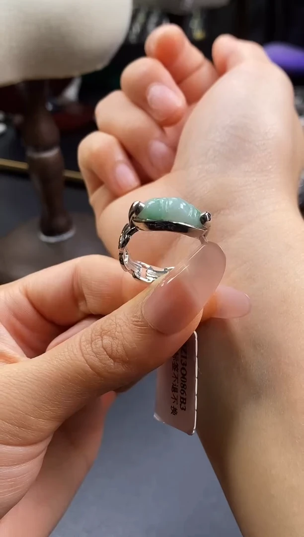 颈饰银S925镶嵌翡翠15324