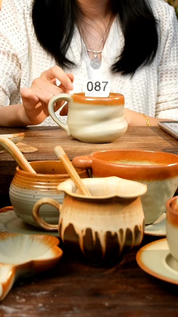 盘 高颜值粗陶餐具限时抢购