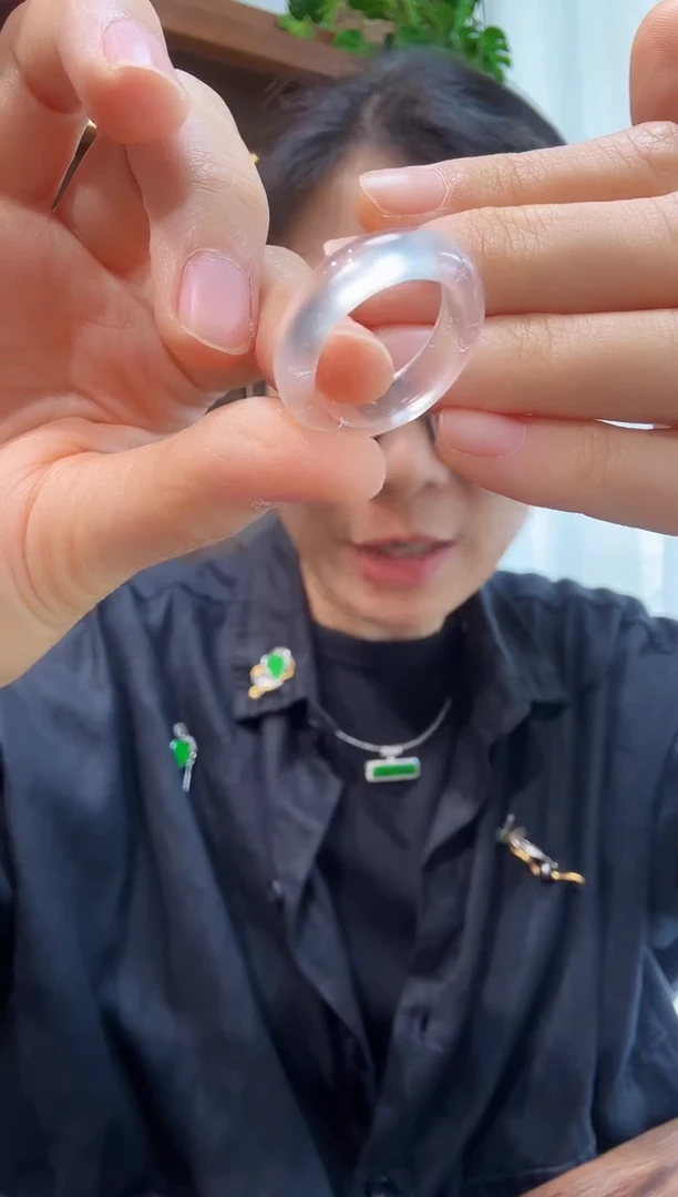 未镶嵌石英质玉戒指18号0380