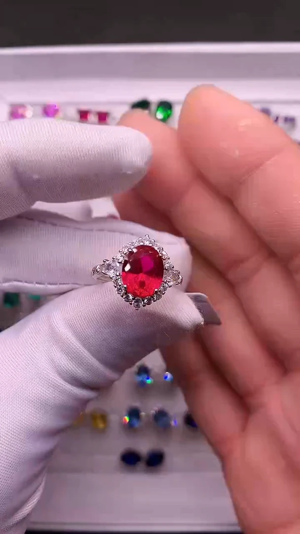 【闪购商品】红宝石戒指银S925镶嵌........