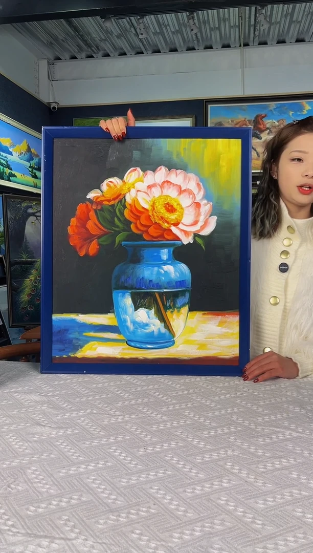 【闪购商品】油画10号 50*60 花-手绘油画