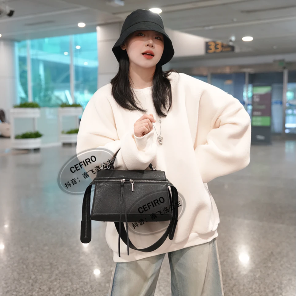 【塞飞洛】秋冬植鞣牛皮女士单肩手拎斜挎包WGG-1WB911-1101