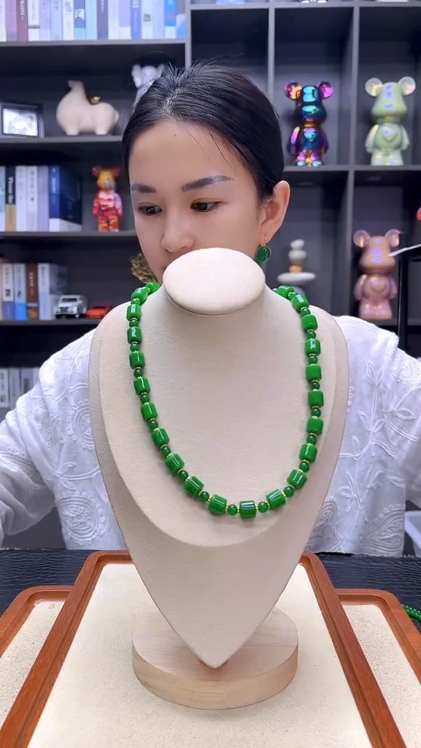 颈饰14K金镶嵌翡翠丹丹diy劲饰