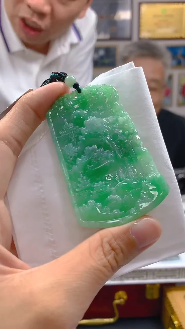 定制翡翠未镶嵌毛货闪购链接XDS021带珠链