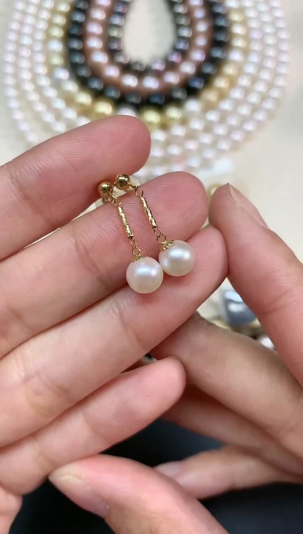 【闪购商品】海水珍珠耳饰18K金镶嵌A137|580