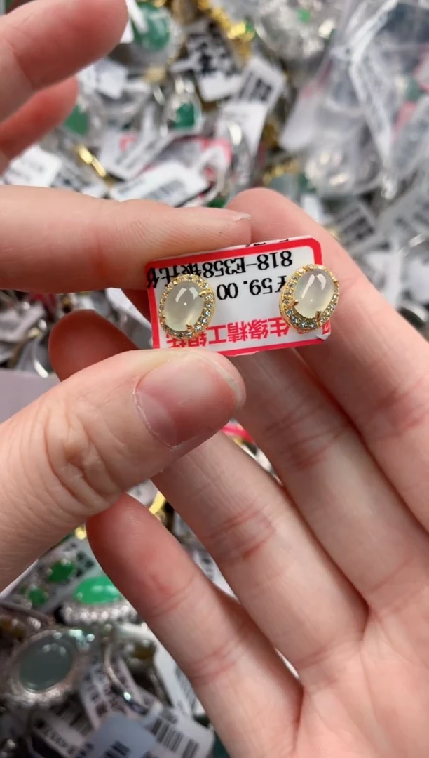 银S925镶嵌戒指翡翠333---8