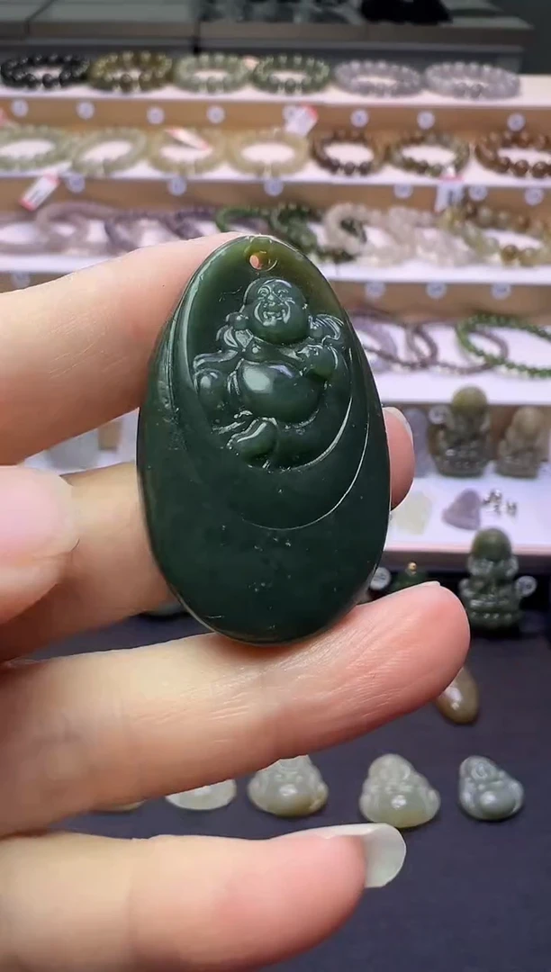 颈饰未镶嵌和田玉14号链接有包容