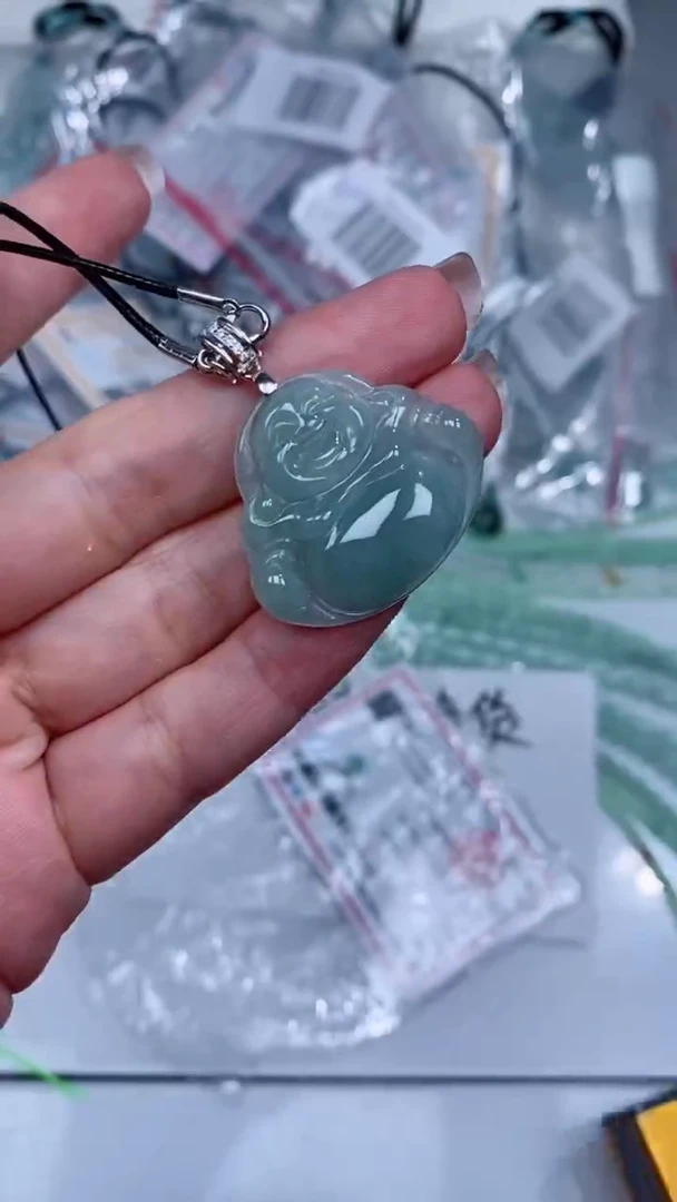 颈饰银S925镶嵌翡翠吊坠