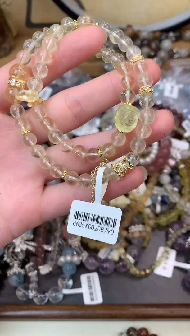 【闪购商品】黄晶手链未镶嵌160手串