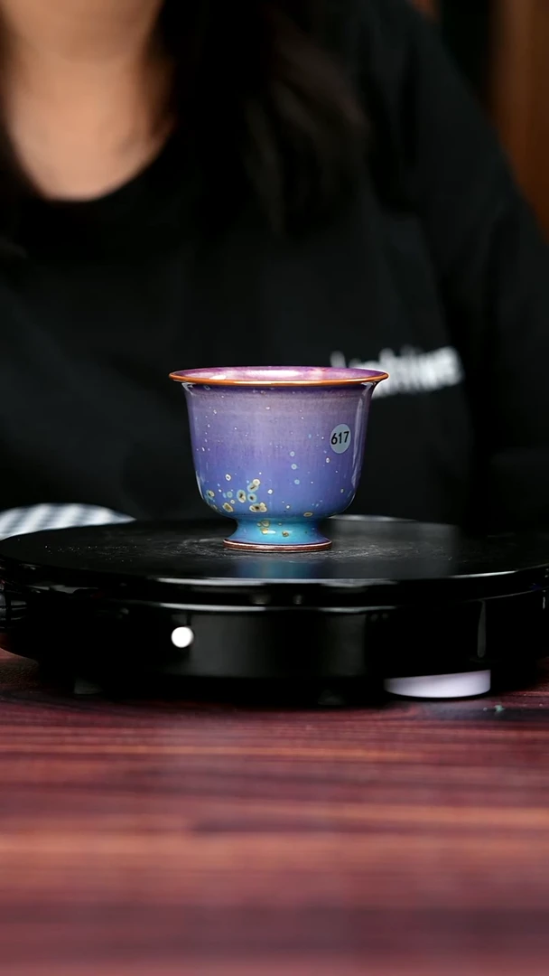 壶617#陈亚龙一级原矿钧瓷高足邀月杯
