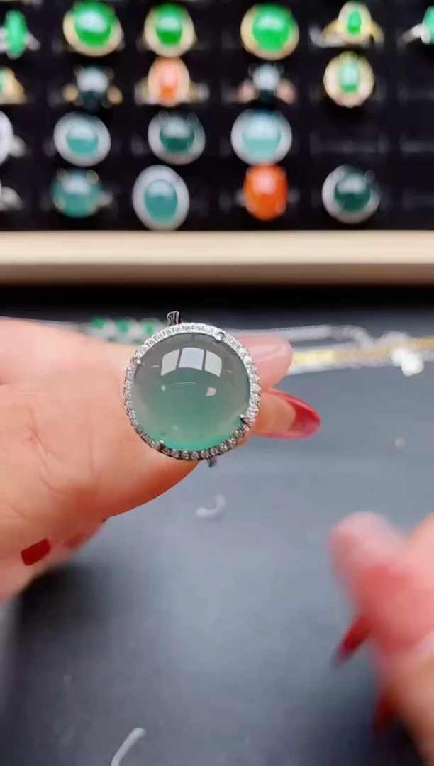 【闪购商品】翡翠戒指银S925镶嵌321321