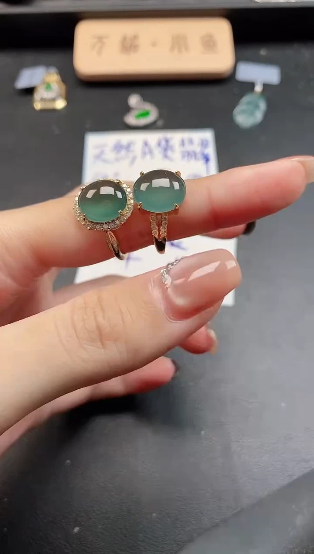 银S925镶嵌戒指翡翠51151