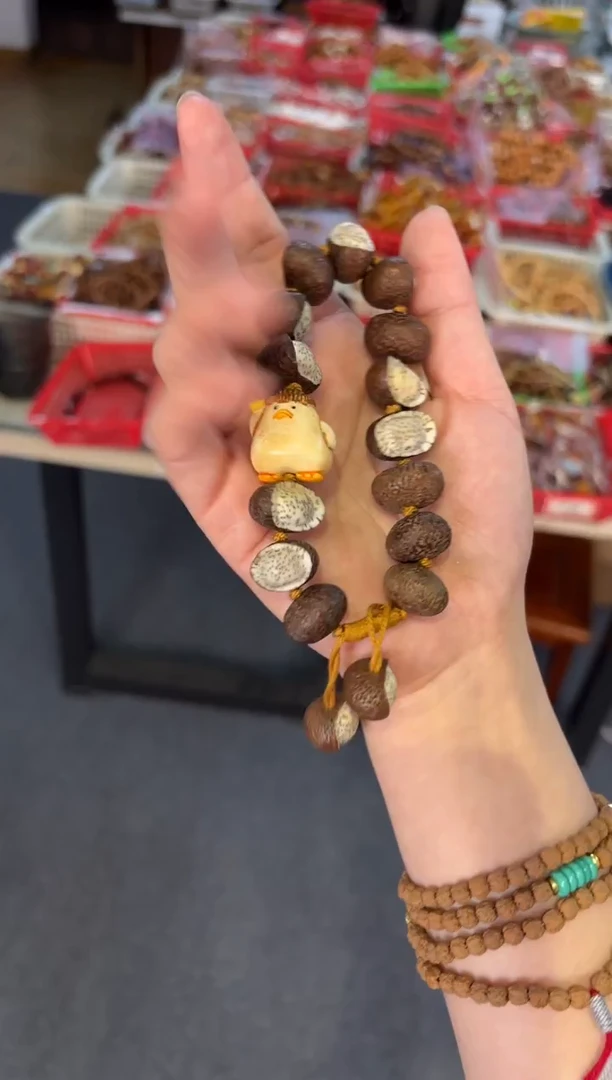 吊坠菩提根/象牙果星月元宝【门前大桥下】手持