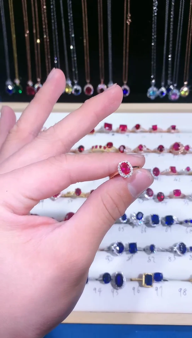 【闪购商品】红宝石戒指银S925镶嵌1111