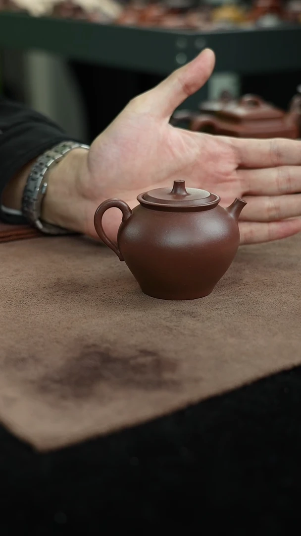 茶壶紫泥全手高执130cc