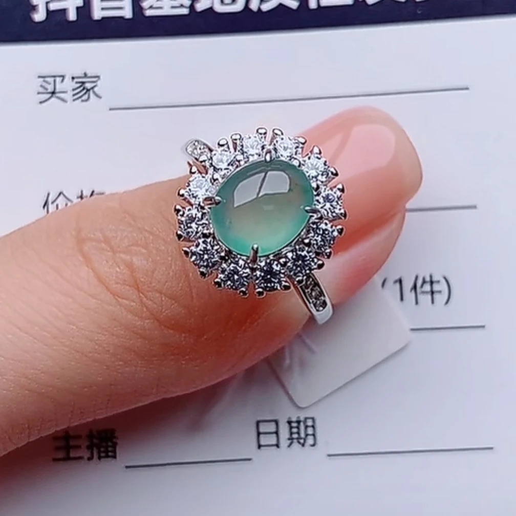 纯天然a货翡翠戒指
