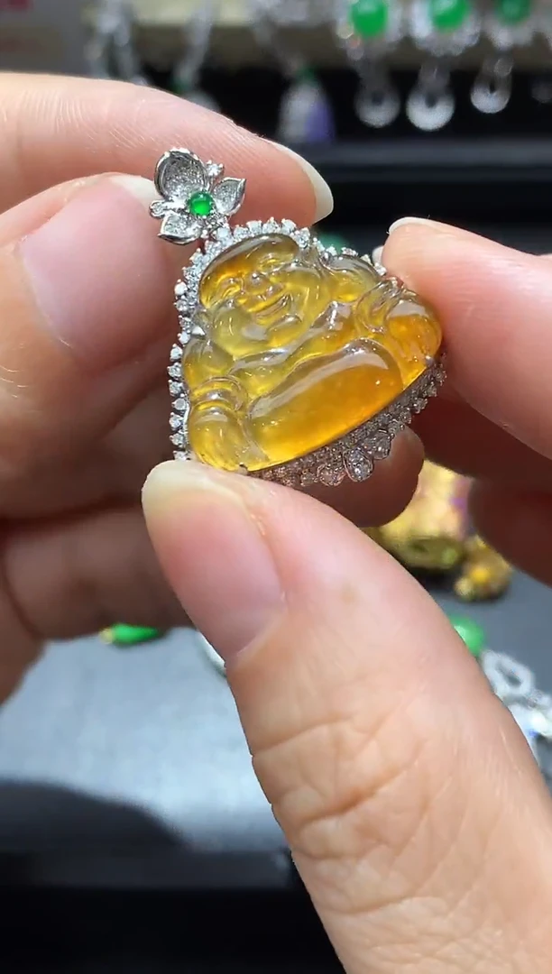 颈饰18K金镶嵌翡翠570中国好珍宝