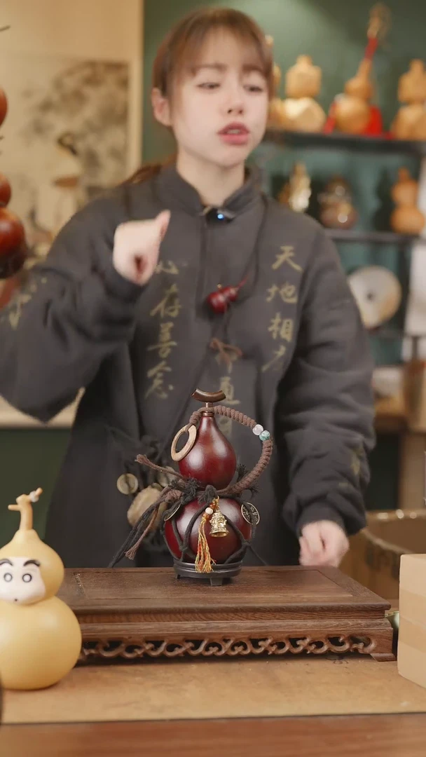 【闪购商品】213号精品天然大漆工艺防渗内胆酒葫芦~