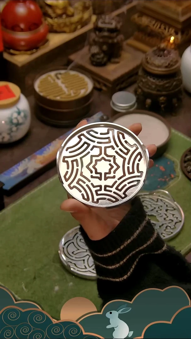 铜 镀银双耳9cm（四海归一）