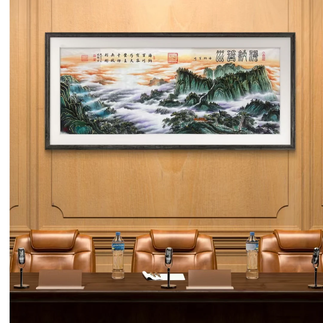 颜明轩纯手绘作品—《海纳百川》Y