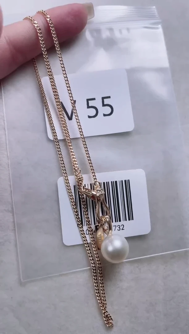 【闪购商品】海水珍珠套链银S925镶嵌V55