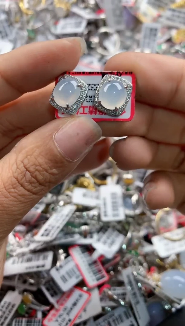 银S925镶嵌戒指翡翠12    1