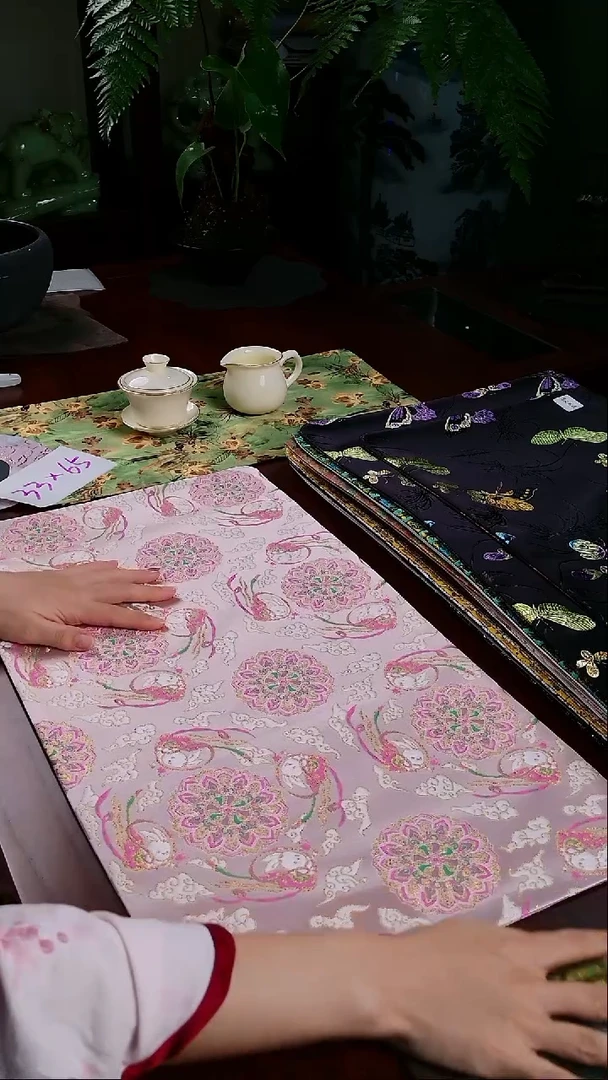 【敦煌飞兔双面】中国风干泡织锦茶席33*65