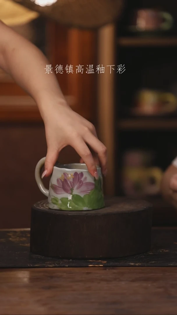 陶瓷景德镇高温釉下手绘陶瓷081