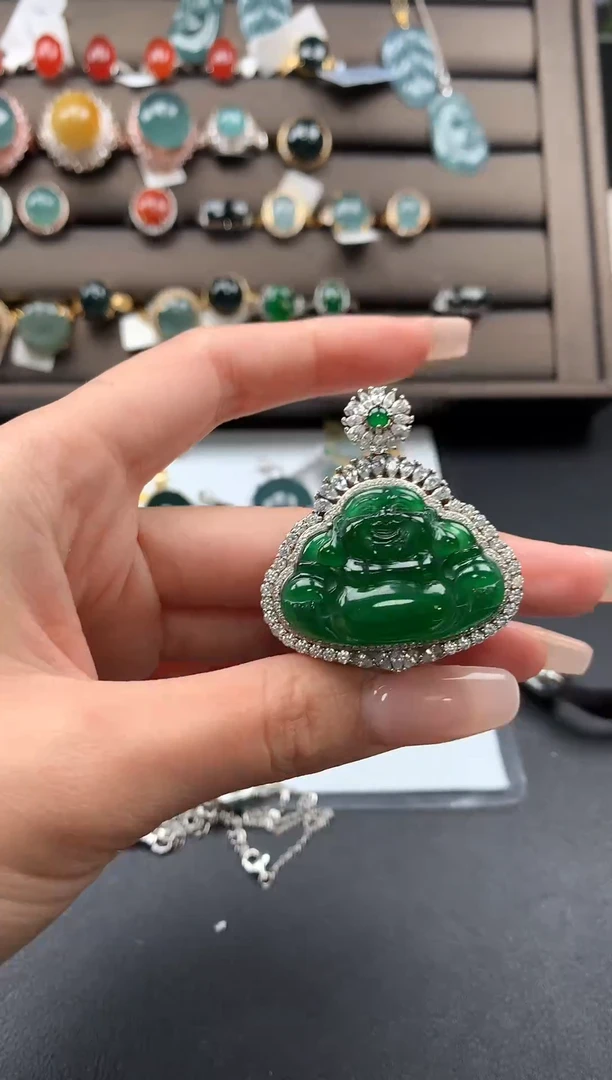 【闪购商品】翡翠戒指银S925镶嵌3123123