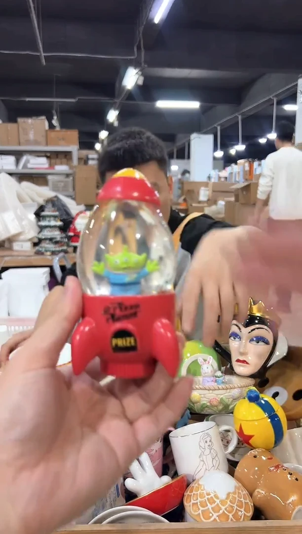 瓷片红色火箭三眼仔水晶球