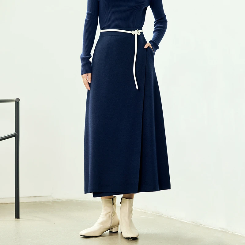 生活在左原创复古显瘦百搭气质中长款半身裙女装高腰时尚1924078