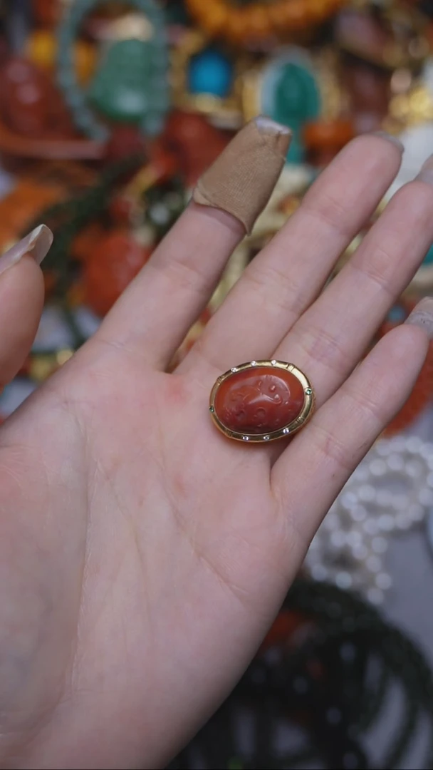 玛瑙/玉髓颈饰未镶嵌青*211044