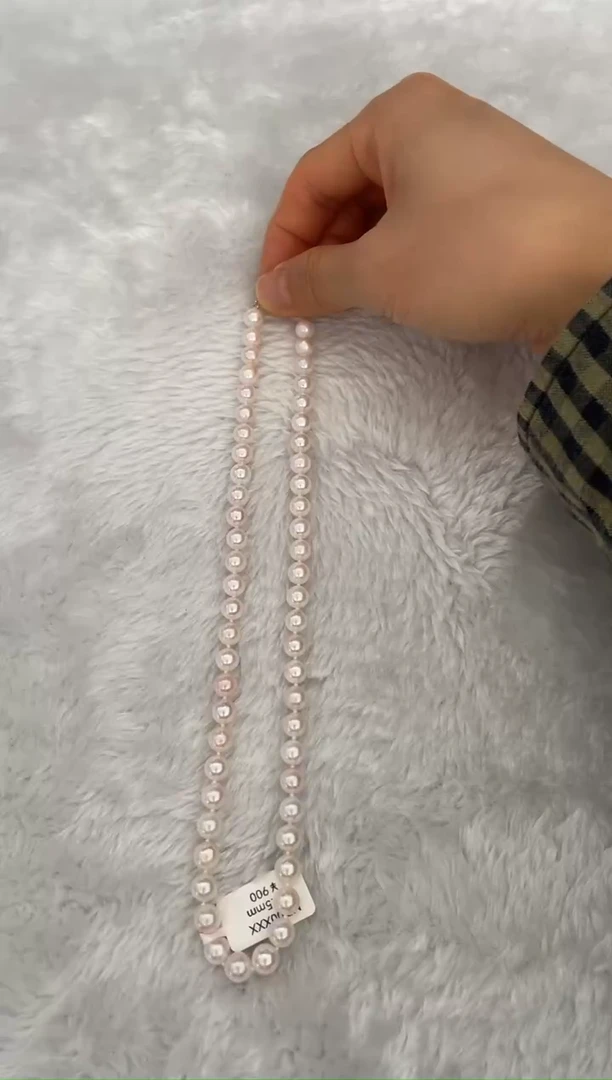 项链银S925镶嵌海水珍珠AK7-7.5mm