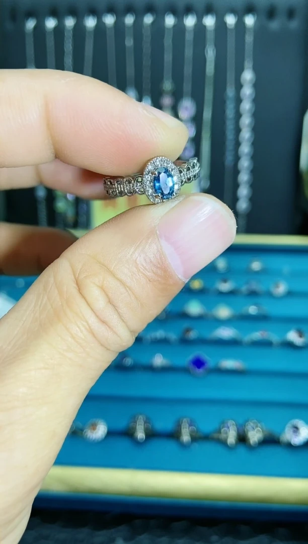 【闪购商品】托帕石戒指银S925镶嵌1121