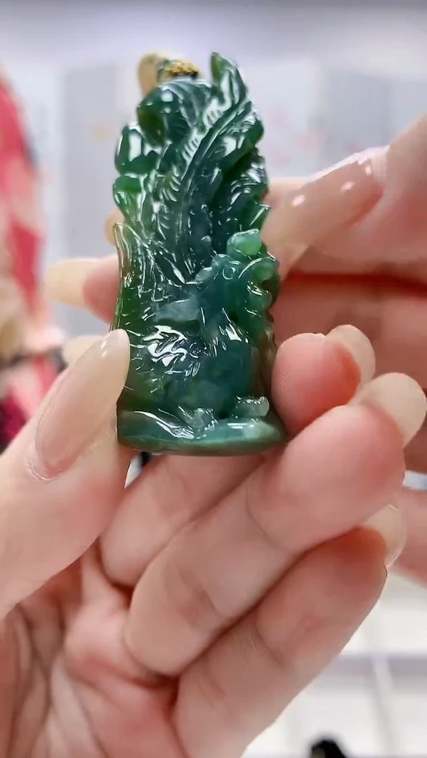 未镶嵌定制翡翠4898lr-毛货挂件157