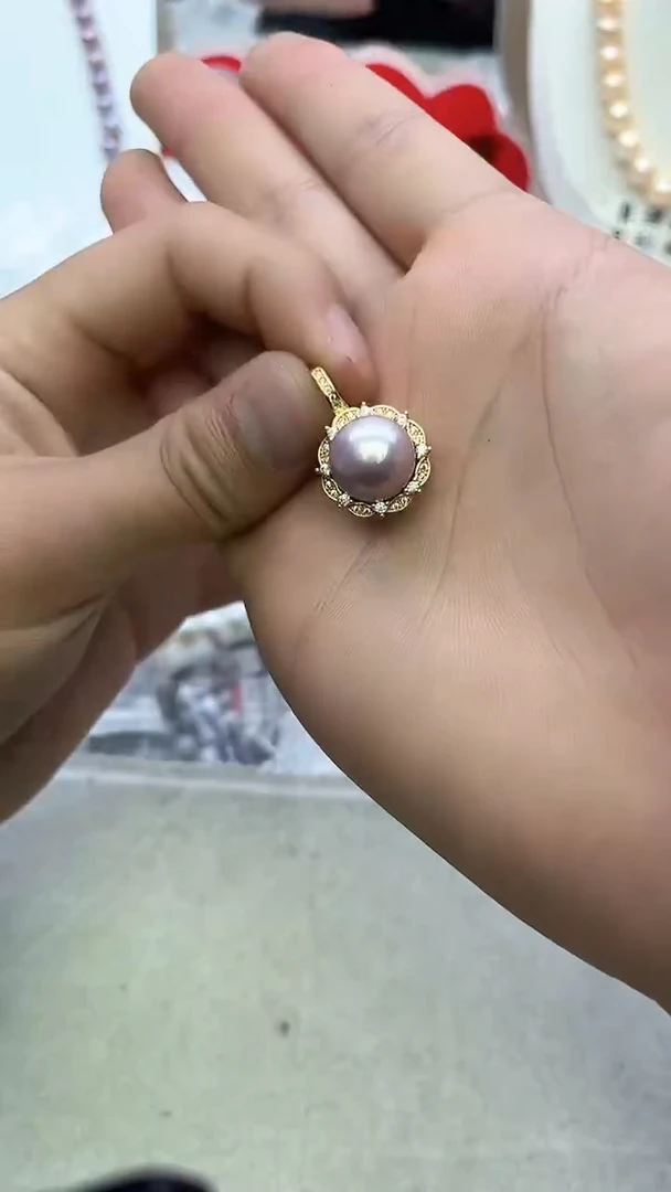 未镶嵌吊坠淡水珍珠紫色系吊坠