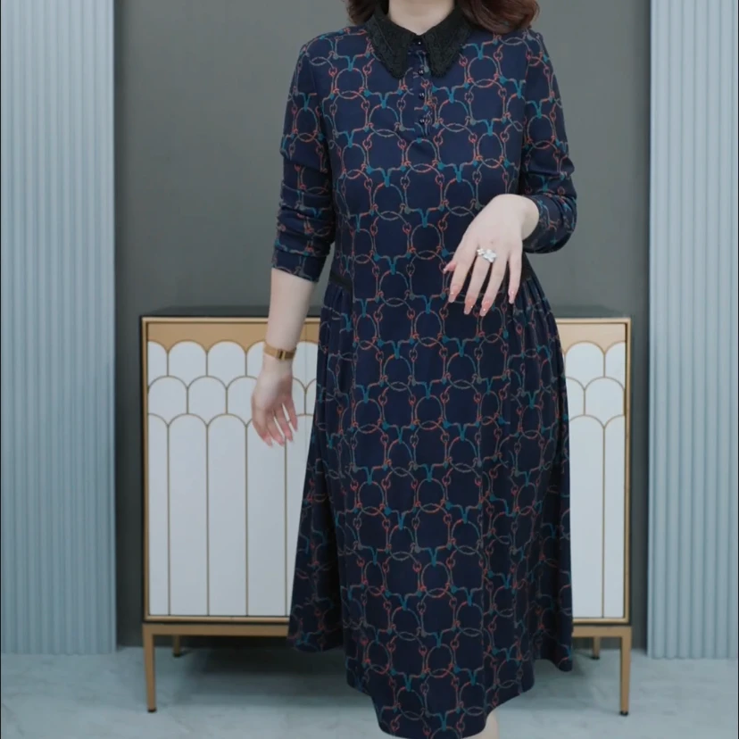 长袖a字连衣裙  ZB4652