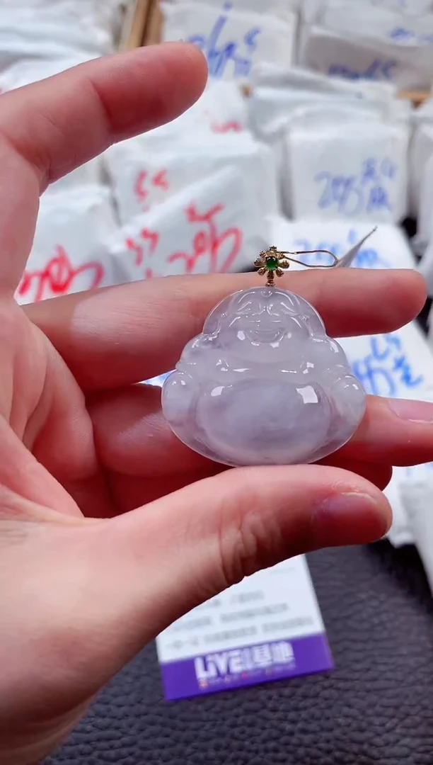 翡翠18K金镶嵌颈饰00003794
