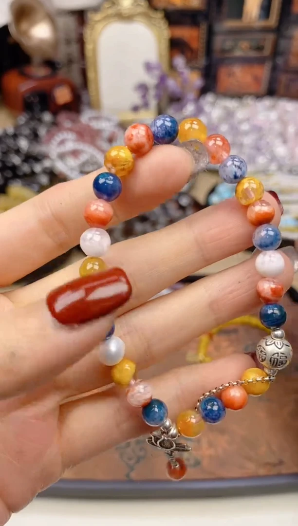 【闪购商品】水晶手链足银镶嵌205手串