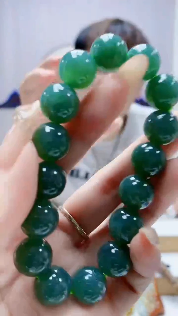 未镶嵌定制翡翠4868DD-毛货手串48
