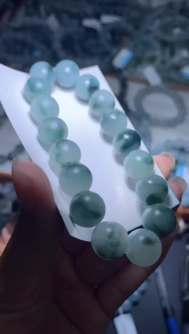 未镶嵌定制翡翠天然缅甸翡翠手串61