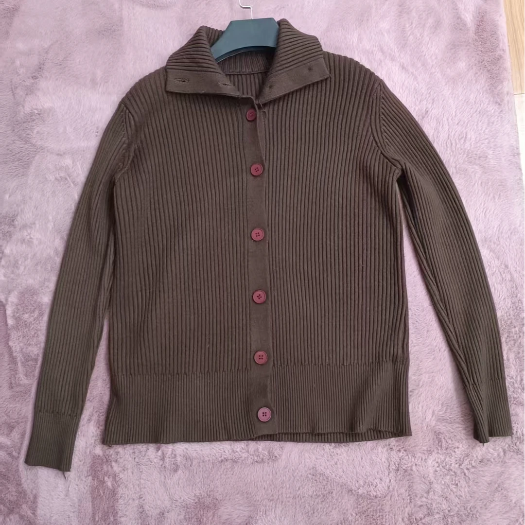 半高领显瘦针织毛衣开衫秋冬百搭加厚休闲外套